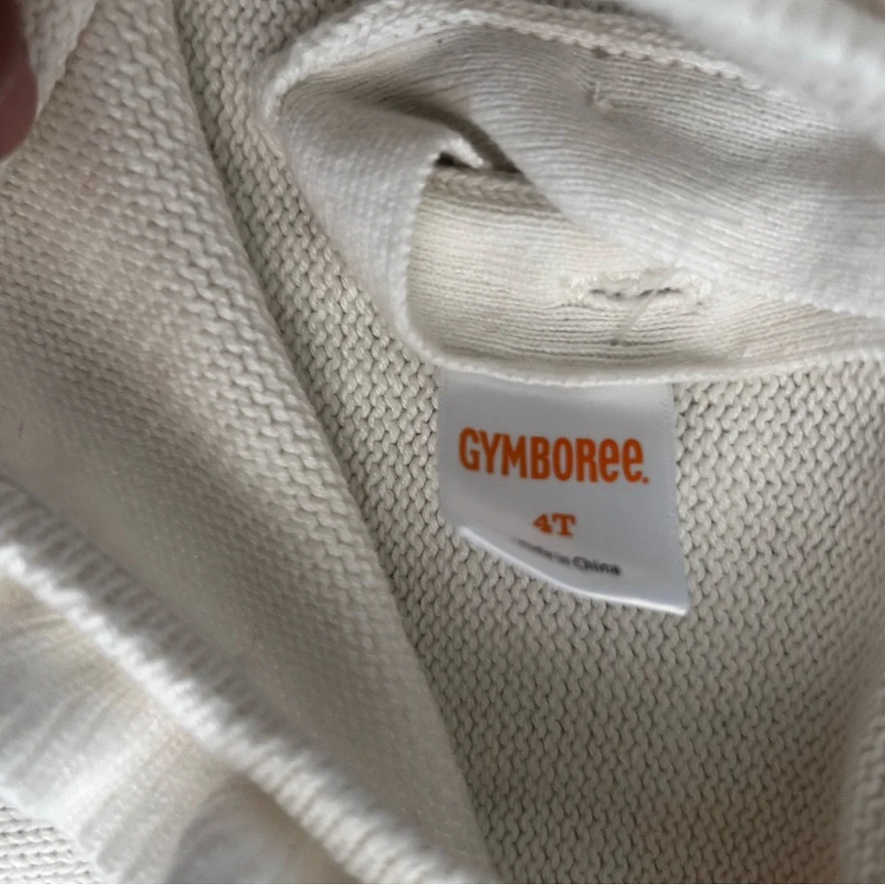Gymboree Striped knitted Sweater - Cream and Green